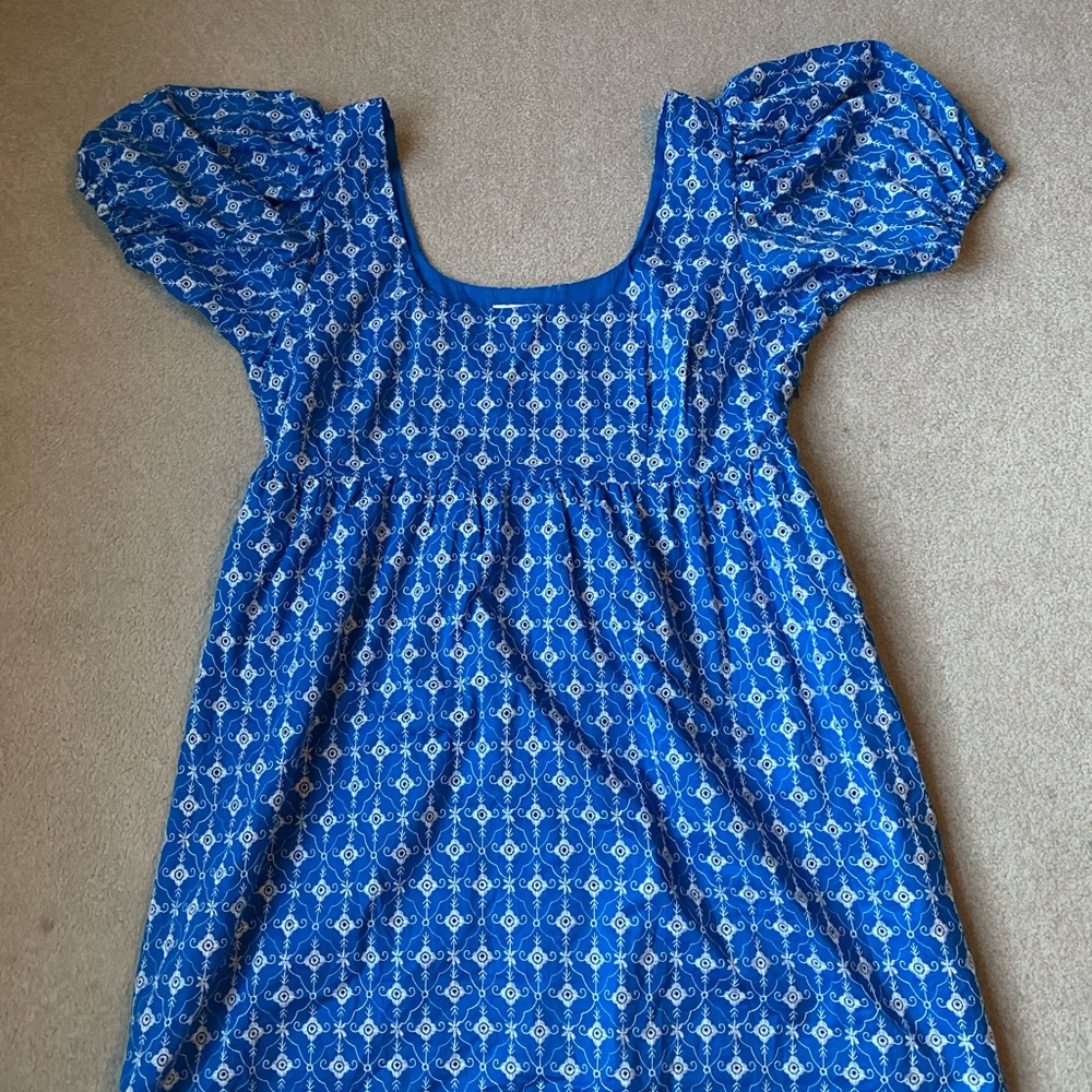 Target Designer Finds-RHODE Puff Sleeve Blue Dress & Tabitha Brown Rainbow Dress